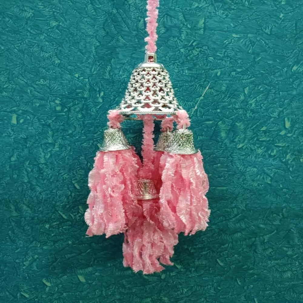 Decorative Baby Pink Wall/Door/Window Hanging Bells, Festive Decorative Items Pack of 2